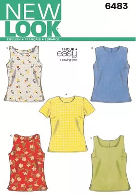 New Look Ladies Easy Sewing Pattern 6483 Simple Tops (NewLook-6483) • £12.49