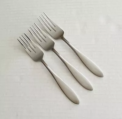Martha Stewart MSE Stainless MFS17 3 Salad Forks Glossy Pointed Tip • $12.95