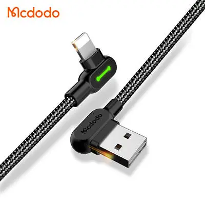 $9.95 • Buy MCDODO Fast USB Cable Heavy Duty Charging Syn Charger IPhone 90 Degree Angle AU