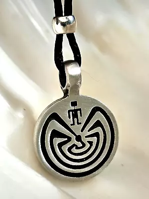 Man In The Maze Necklace Life Pendant Beaded Corded Tohono Hopi Native Indian • £9.95