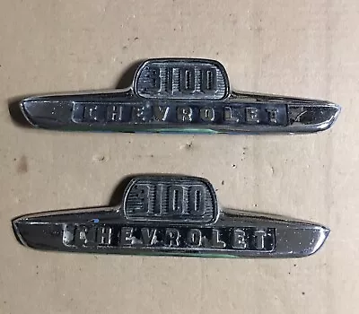$55 • Buy Vintage 1954 1955 First Series Chevy 3100 Pickup Truck Side Hood Emblem Badge GM