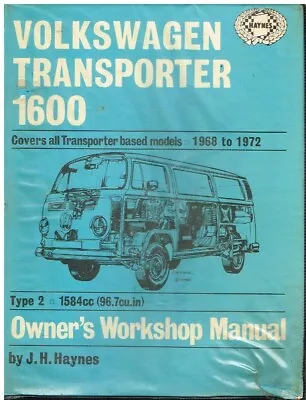 Vw Transporter T2 Bay Window 1600 (1968-72) Owners Workshop Manual *hardback* • $33.91