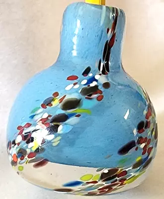 Dragons Breath Glass Murano Style Art Glass Bud Vase • $24