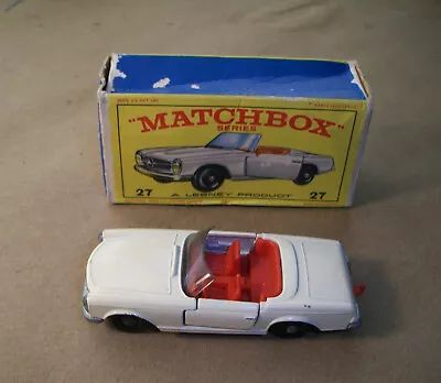 Vintage Lesney Matchbox #27 Marcedes Banz 230SL With Box • $29