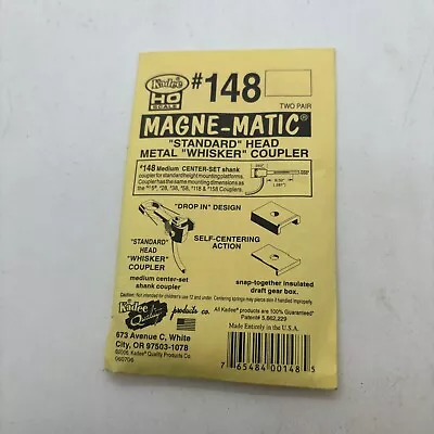 Kadee HO Scale Magne-Matic “Standard” Head Metal “Whisker” Coupler - #148 • £7.50