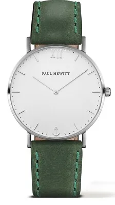 Paul Hewitt Unisex Sailor Line Watch | Green Leather Strap | PH-SA-S-ST-W-12M  • $61.65