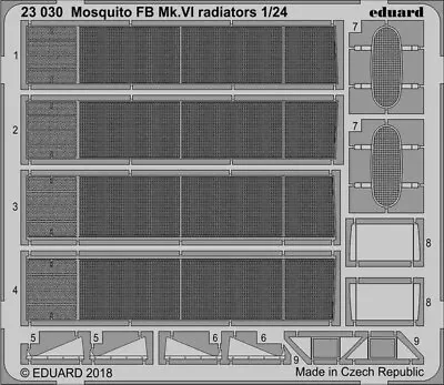 Eduard 1/24 De Havilland Mosquito FB Mk.VI Radiator Detail (Airfix) 23030 • $11.89