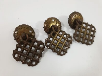 £4.95 • Buy Set Of 3 Vintage Reclaimed Drawer Handles Art Deco Style ID8005 B10