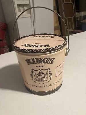 Kings Bakery Cookie Tin Pail With Lid • $5