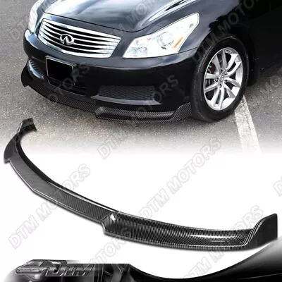 For 07-09 Infiniti G35 G37 Sedan GT-Style Carbon Look Front Bumper Lip Spoiler • $109.99