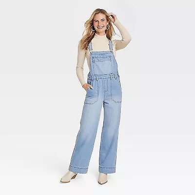 Women's Wide Leg Denim Overalls - Universal Thread • $16.99