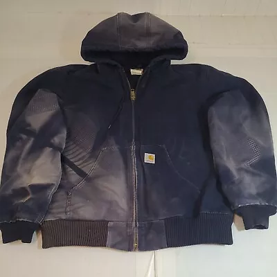 $36 • Buy VIntage Carhartt Jacket J140 MdT  Medium Fade Wear 