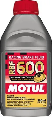 Motul RBF 600 Factory Line DOT 4 Racing Brake Fluid Fully Synthetic 500mL Bottle • $24.95