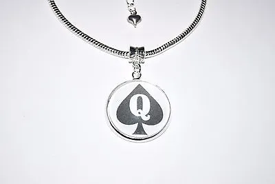 Queen Of Spades QOS Hotwife Charm Euro Anklet Ankle Chain Jewellery Slut BBC St1 • £14.99