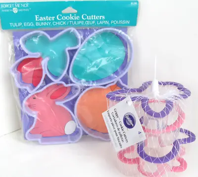 Wilton American Greentings Easter Large Cookie Cutters Grippy Bunny Egg Flower G • $11.40
