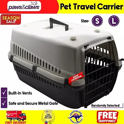 Paws & Claws Portable Travel Pet Dog Cat Carrier Crate Transporter Cage S/L • $24.99