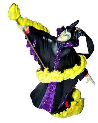 Maleficent With A Fire Staff Sleeping Beauty Full Body Glitter Disney Ornament • $39.99