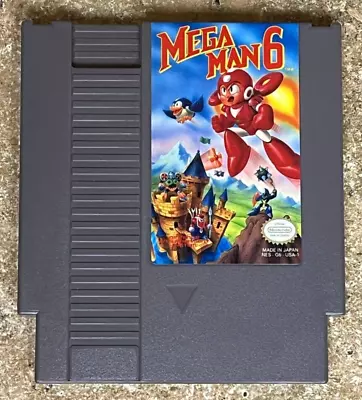 Mega Man 6 NES Game Cartridge - Nintendo Entertainment System - Tested - Clean • $17.99