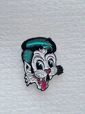 Stray Cats Pin Badge Rockabilly Runaway Boys Rock This Town Rebels Rule Rocker • £4.99