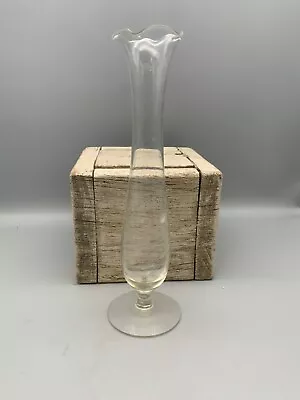 Vintage Etched Crystal Bud Vase 10 Inches • $7.50