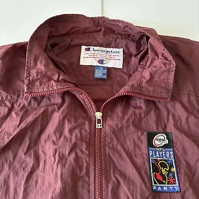 Vintage 90s CHAMPION 98.9FM NFL Players Party Jacket/Windbreaker | Size: Medium • $59