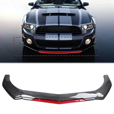 For Ford Mustang GT Shelby GT500  Carbon Front Bumper Lip Splitter Body Kit • $69.99