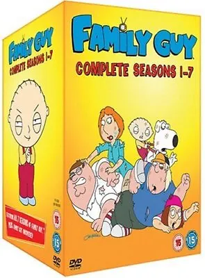 Family Guy: Seasons 1-7 DVD (2008) Seth MacFarlane Cert 15 19 Discs Great Value • £7.97