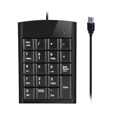 USB Numeric Keypad 19Keys Number Pad Keyboard For PC Laptop Desktop Computer UK • £5.99