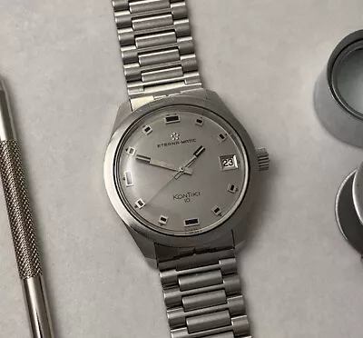 £475 • Buy ETERNA-MATIC Kontiki 10 Ref 129 T Automatic Vintage Dress Watch NSA Bracelet
