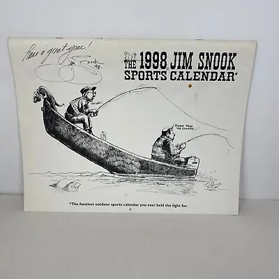Vintage Jim Snook Cartoon Sports Calendar 1998 Signed Artist Hunting Fishing • $15.67