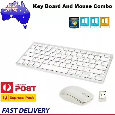 Wireless Keyboard And Mouse Combo USB Computer PC Gaming Desktop Slim Cordless • $27.99