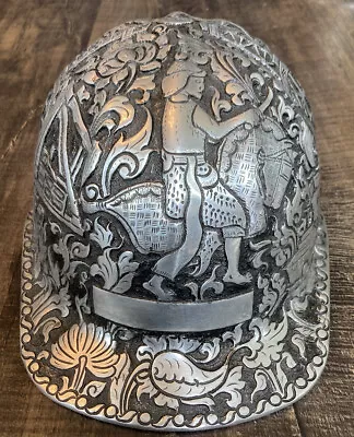 Vintage Embossed HAND TOOLED MCDONALD ALUMINUM OILFIELD Hard Hat One Of A Kind! • $229.99