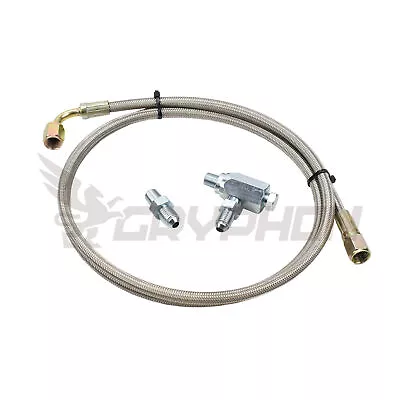 104cm Universal Oil Feed Line Kit 1/8  NPT To 4AN For Precision PTE Turbo T3 T4 • $54.89