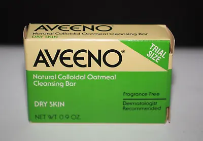 Vtg Aveeno Dry Skin Cleansing Bar Trial Size 0.9oz New Old Stock 1990 • $7.95