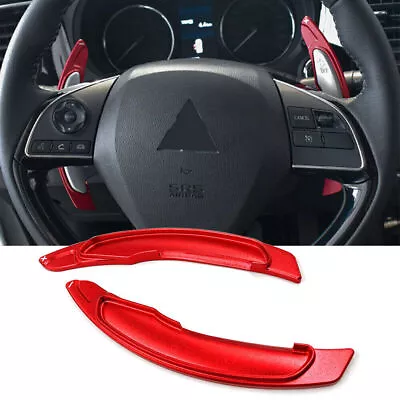 For Mitsubishi Lancer Evo X Red Aluminum Steering Wheel Paddle Shifter Extension • $22.74