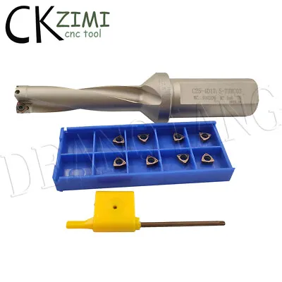 U Drill WCΦ17.5-4D-C25 17.5mm CNC Tool Indexable Drill Bit + 10Pcs WCMX030208FN  • $47.63