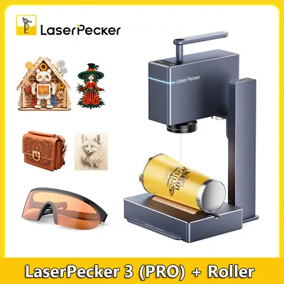 LaserPecker 3 Laser Engraver Portable Metal & Plastic Engraving Machine + Roller • £1799.99