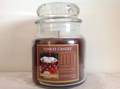 Yankee Candle “Creamy Cocoa” Med Jar 2014 Pour White D/Field Label From USA • £24.99