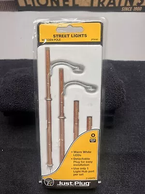 Woodland Scenics ~ O Scale ~ Wooden Pole Street Light ~ 2 Pack ~ JP5646 ~ NEW • $21