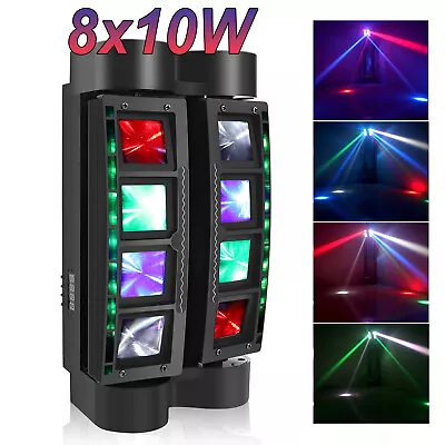 Moving Head Light 8x10W Mini Spider LED RGBW DMX Stage Lighting DJ Party Light • $59.99