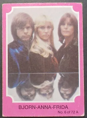 1976 Scanlens ABBA Trading Card No 6(Pink Set)(LotE1123N3)Free Postage • $8.95