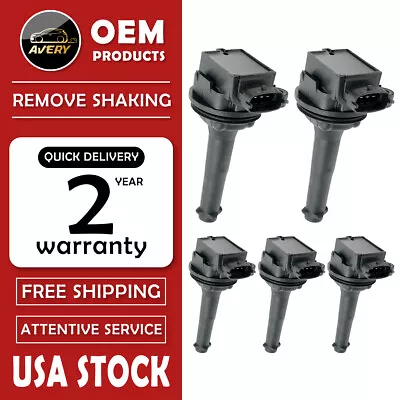 5 Ignition Coil Pack For Volvo S60 S70 S80 C70 XC70 V70 T5 2.3L 2.4L 2.5L UF341 • $43.84