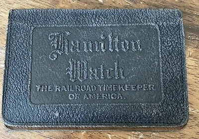 Vintage!! Hamilton Watch Railroad Time Keeper Of America Leather Wallet Denver • £61.70