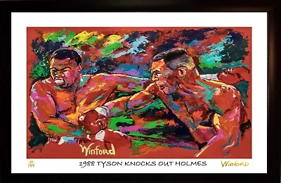 Sale Mike Tyson Larry Holmes L.E. Art Print Winford Was 99.95 Now 49.95 • $49.95