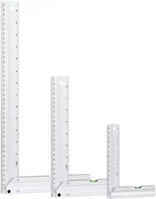 POWERTEC 80005 L Square Ruler Set W/Bubble Levels Anodized Aluminum Finish 3Pc  • $22.74