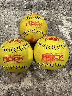 Trump X-Rock 12  USSSA Slowpitch Soft Ball - 3 Used Balls. X-Rock-CP-Y • $10