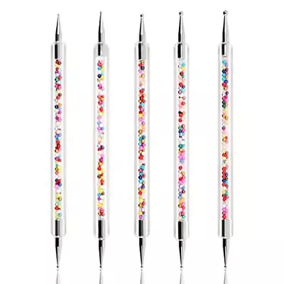 Yisinuoo 5PCS Dotting Tools Double-ended Dotting Pens DIY Nail Art Designs • $10.70