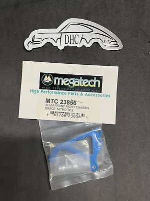 Megatech Vintage RC Car Part # MTC23856 Blue Alum. Front Right Brace Nitro TC3 • $14.99