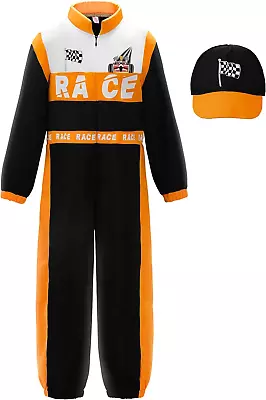 Race Car Driver Costume Boys Toddler Jumpsuit With Peaked Cap • $46.99