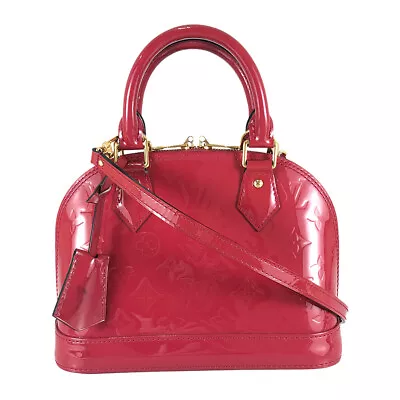 LOUIS VUITTON Monogram Vernis Alma BB M91771 Hand Bag • $863